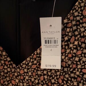 Ann Taylor Black and Pink Patterned Dress